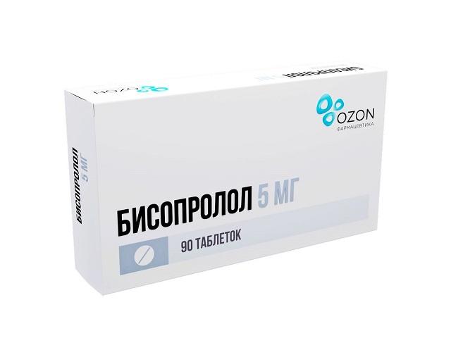 бисопролол 5мг. №90 таб. /озон/