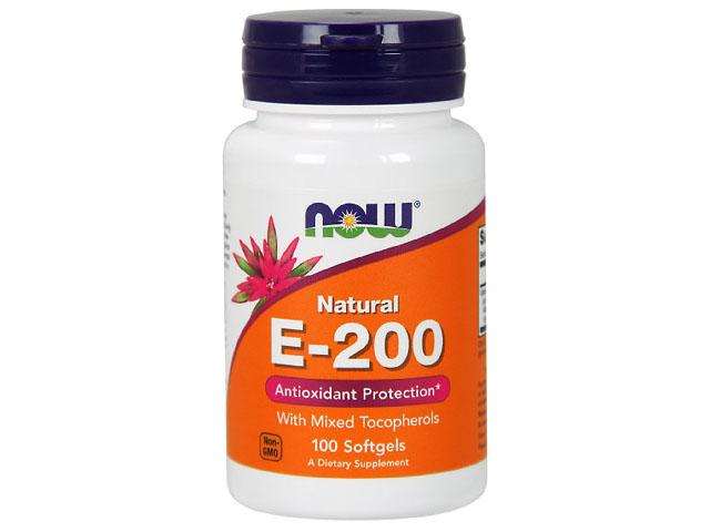 *now foods натуральный витамин е. 600 мг. 100 кап. 0880 мм