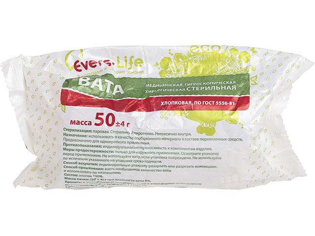 эверс лайф вата хирург.  стер. 50г [evers life]