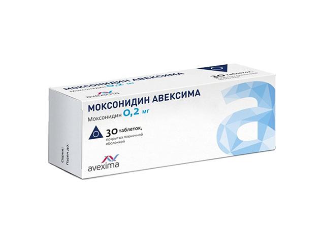 моксонидин 0,2мг. №30 таб.п/о /авексима/