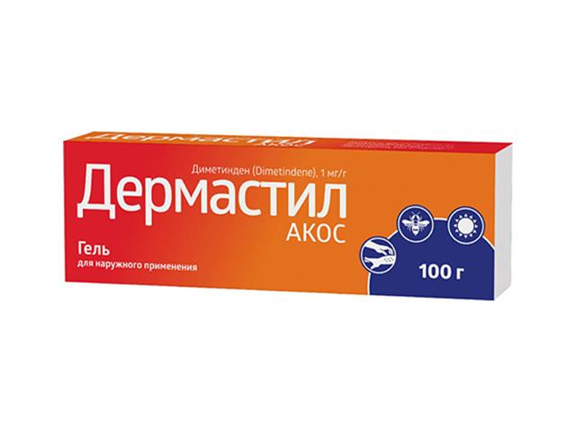 дермастил акос гель д/наруж прим 1 мг/г туба 100 г