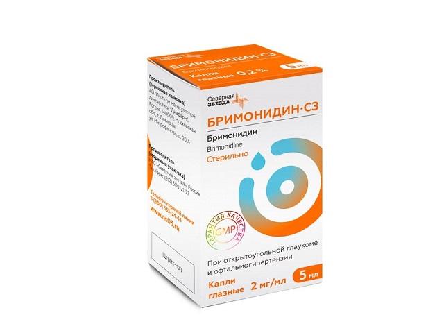 бримонидин-сз 2мг/мл 5мл  капли глазные 8847