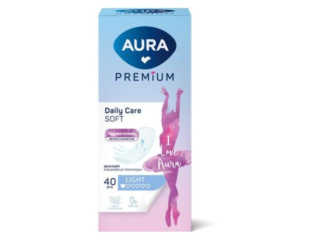 aura premium прокладки женские ежедневные ультратонкие light n40