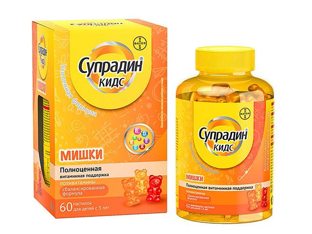 супрадин кидс мишки №60 жев. пастилки