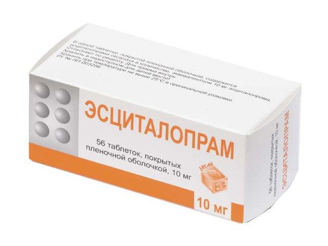 эсциталопрам 10мг. №56 таб. 1664