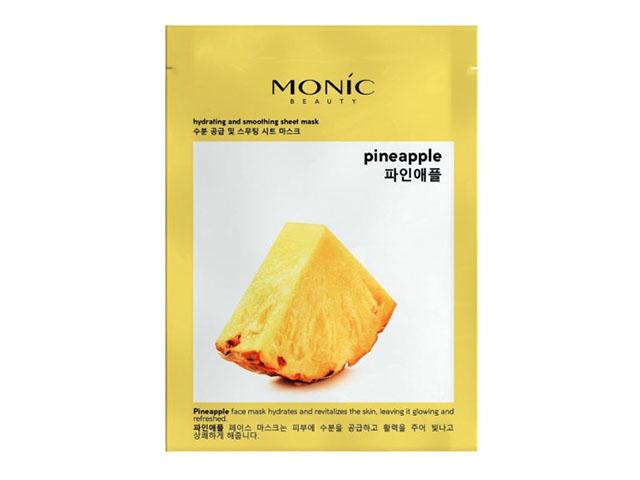 monic beauty тканевая маска для лица ананас, 24мл