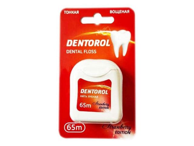 денторол зуб.нить мятн. 65м. клубника