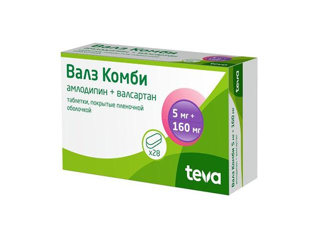валз комби 5мг.+160мг. №28 таб. п/о 5134