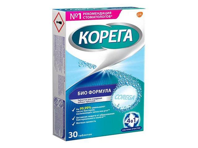 корега табс биоформула д/чист. зуб.протезов №30 таб. [corega]