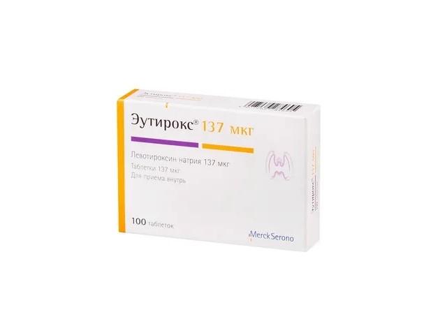 эутирокс 137мкг. №100 таб. 3176