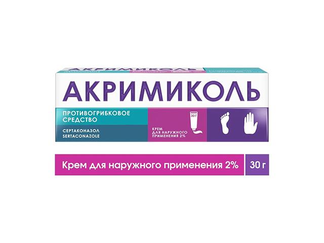 акримиколь крем д/нар. прим. 2% 30г. туба