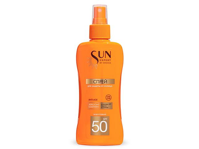 красса спрей солнцезащитный водостойкий spf 50, 180мл (krassa)