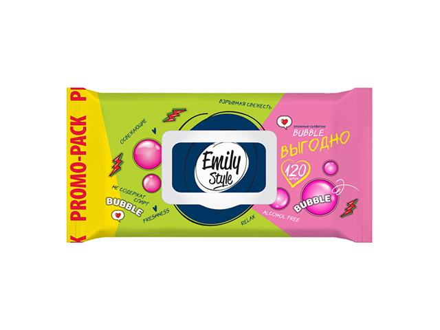 emily style выгодно влажные салфетки bubble с крышкой 120шт (м) 14