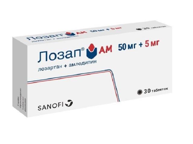 лозап ам 5мг.+50мг. №30 таб. п/о 1310