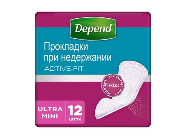 депенд прокладки д/жен. ультра мини №12 п/недержании [depend]