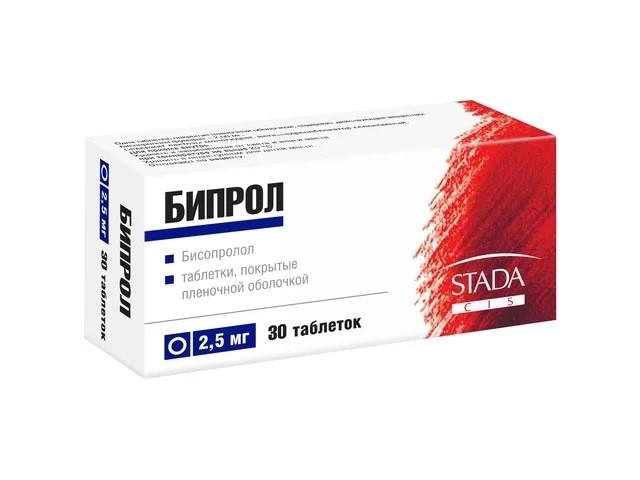 бипрол 2,5мг. №30 таб. п/о 0727
