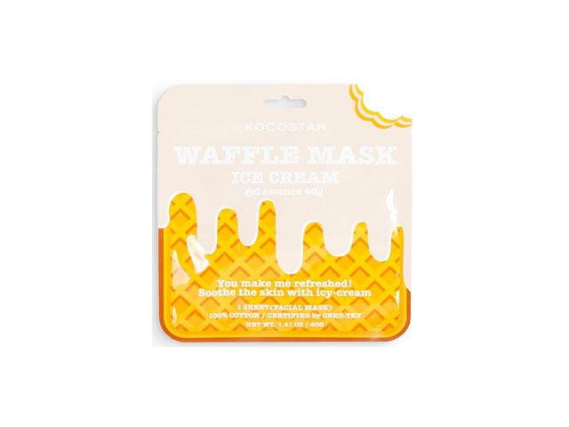 *kocostar маска вафельная освежающая и смягчающая для лица. сливочное мороженое. 20-0068