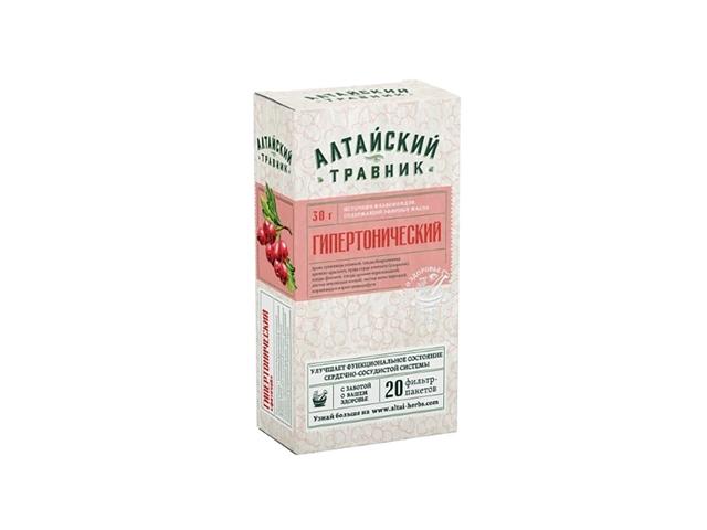 алтайский травник фиточай гипертонический 1,5г. №20 пак. /грин сайд/