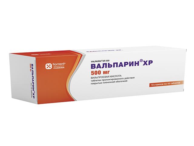 вальпарин хр 500мг. №100 таб. пролонг п/о 0876