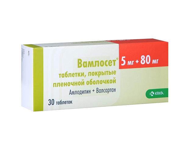 вамлосет 5мг.+80мг. №30 таб. п/п/о 0723