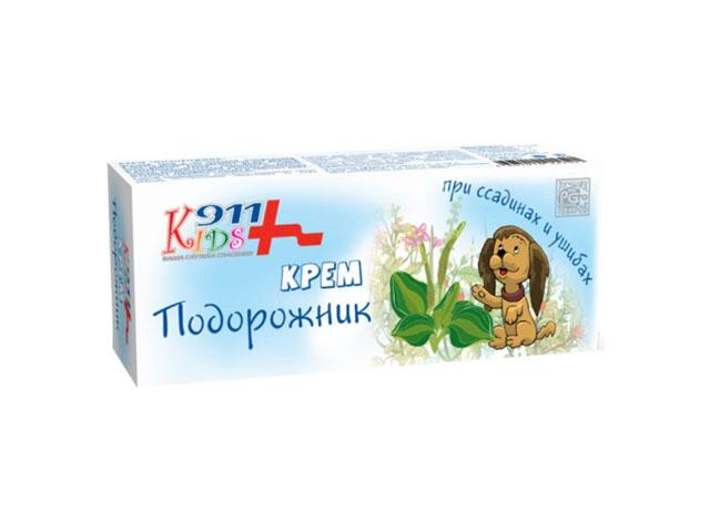 911-кидс крем подорожник при ссадинах и ушибах 50мл.