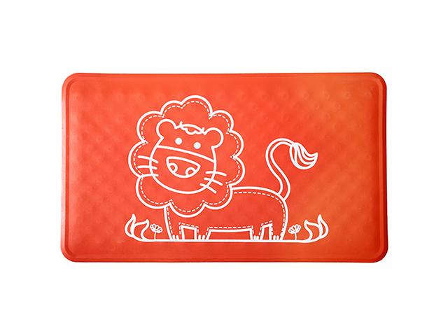 антискользящий резиновый коврик для ванны roxy-kids. 34x58 см.  красный