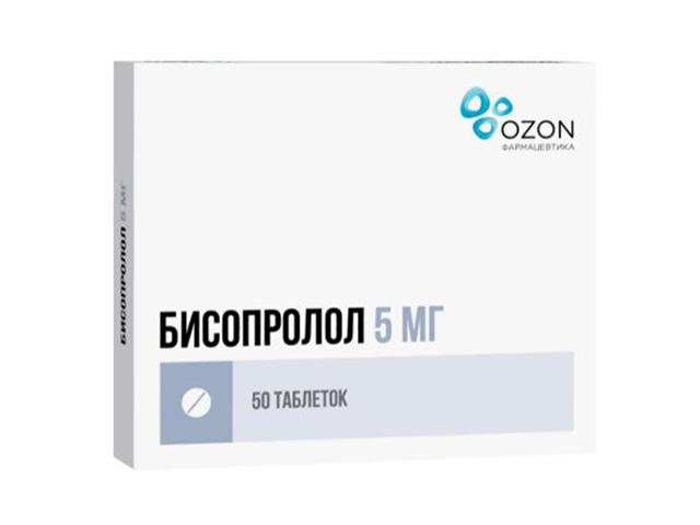 бисопролол 5мг. №50 таб. /озон/ 3684