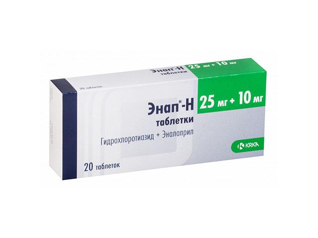 энап-h 10мг+25мг. №20 таб. /krka/ 6669