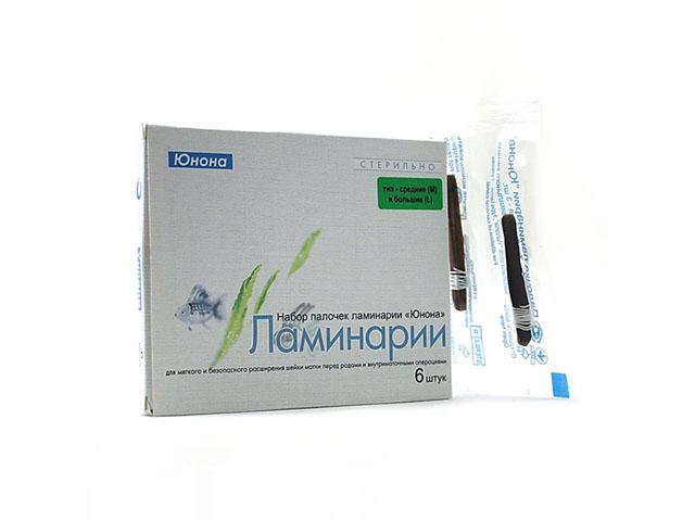 юнона гинек.набор палочки ламинарии №6 больш.стер. р.l+ средние стер. р.м