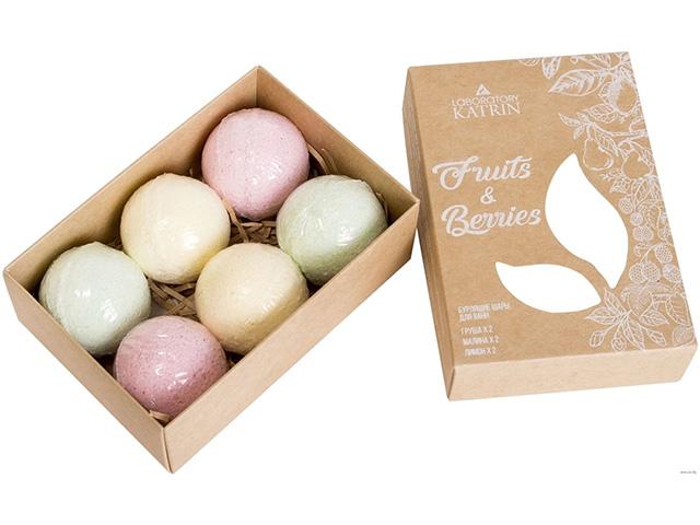 *лк бурлящий шар для ванн коробка "fruits&berries" 6*40г 15200