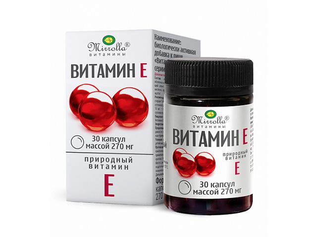 витамин е-природный серии мирролла n30 капс по 270мг