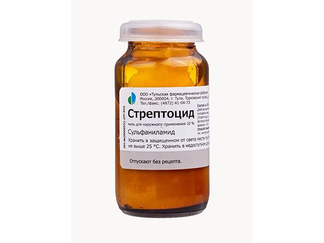 стрептоцид 10% 25г. мазь банка /тульская/