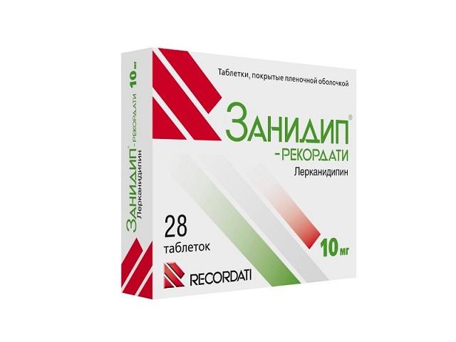 занидип-рекордати 10мг. №28 таб. п/п/о
