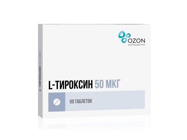 l-тироксин 50мкг. №50 таб. /озон/ 3237