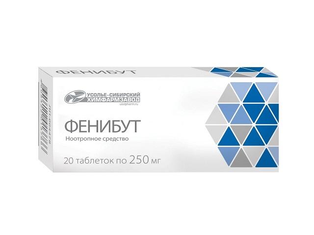 фенибут 250мг. №20 таб. /усолье-сибирский/ 3766