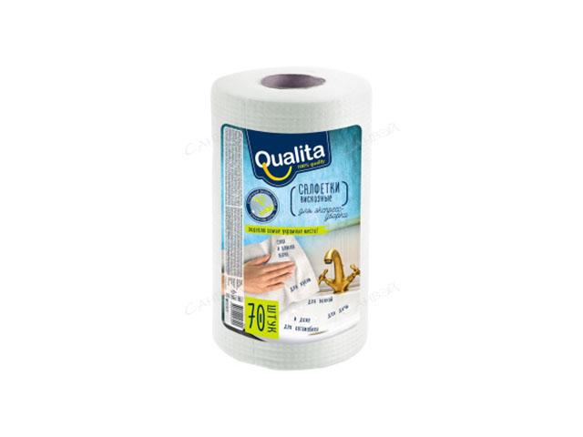 qualita optima салфетки в рулоне вискозные 70шт