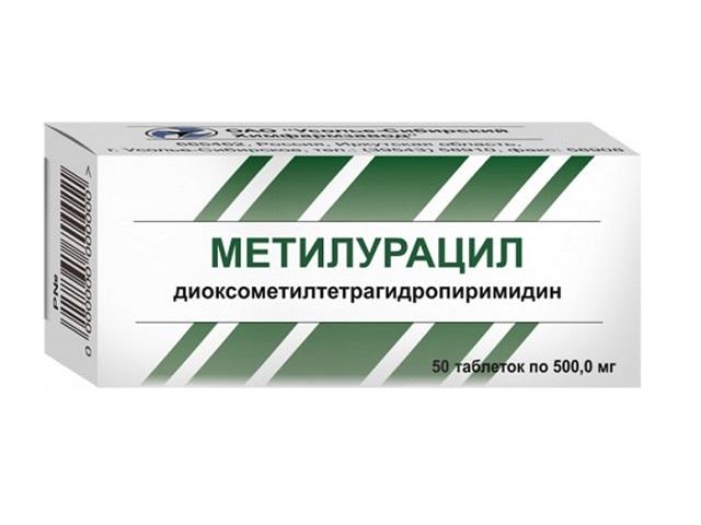 метилурацил 500мг. №50 таб. /усолье/ 1730