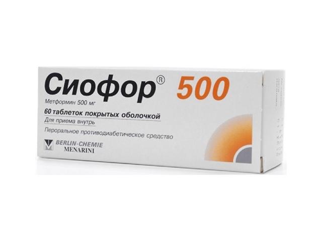 сиофор 500 №60 таб. п/о /берлин хеми/