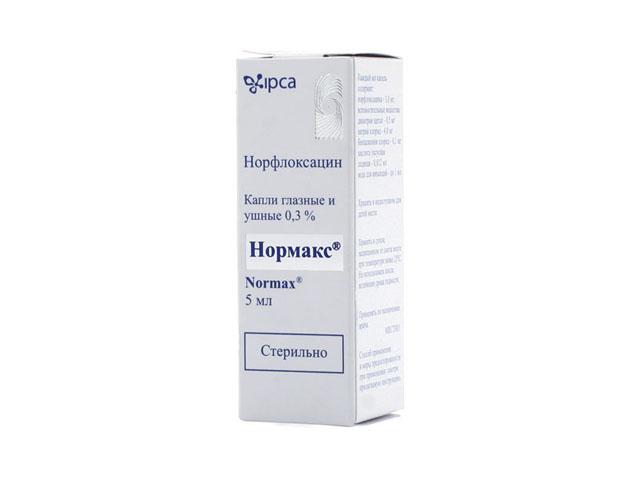 нормакс 0,3% 5мл. гл./ушные капли 4871