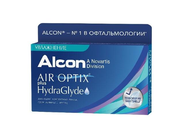 air optix плюс гидроглайд линза контактная №6 в ассортим.
