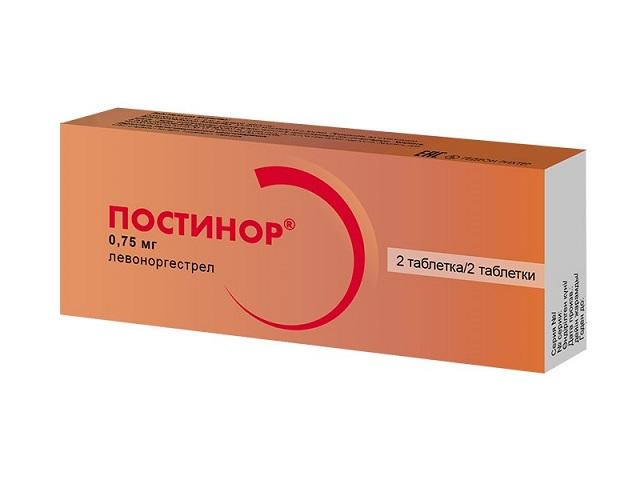 постинор 750мкг. №2 таб. /гедеон рихтер/
