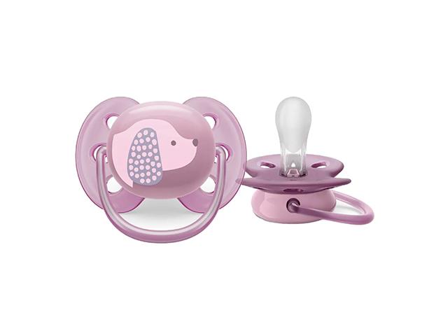 авент пустышка ultra soft собачка, сиреневый (6-18мес) scf092/05[avent]