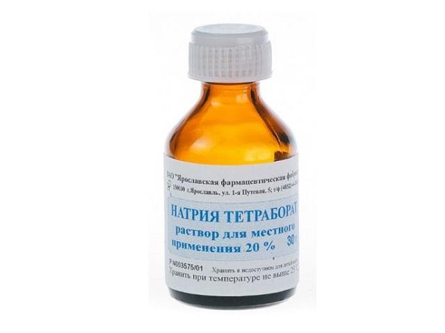 натрия тетраборат 20% 30г. р-р в глиц. фл./ярославская фф/