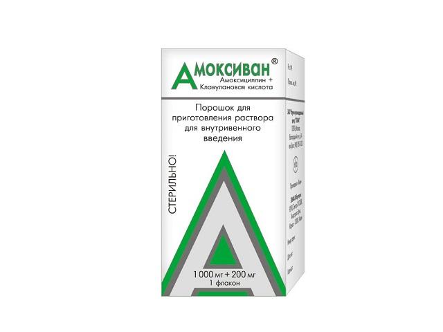 амоксиван 1000мг.+200мг. №1 пор. д/р-ра в/в фл. /эльфа/ 1341