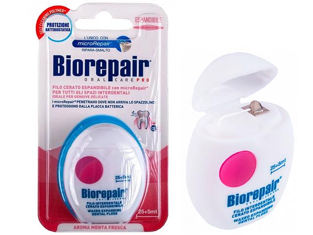 biorepair filo non cerato espandibile вощеная расширяющаяся зубная нить ga1380600