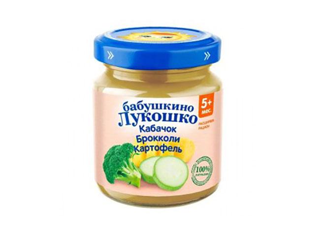 б.лукошко пюре 100г. кабачок+брокколи+картофель 5+мес.
