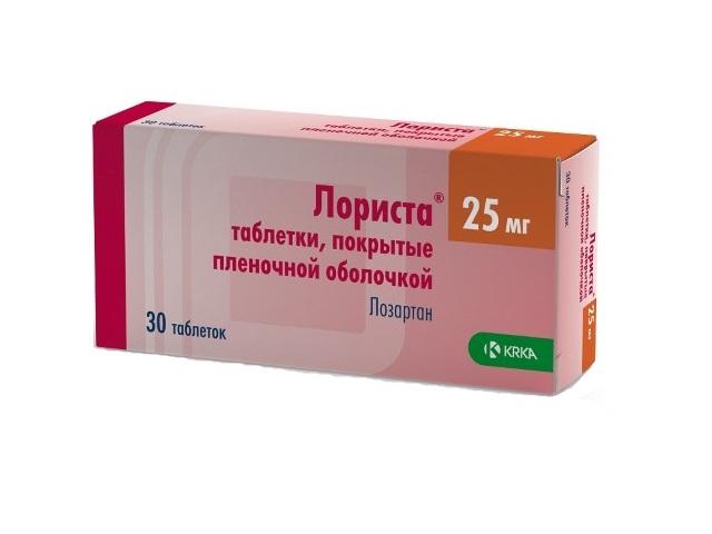 лориста 25мг. №30 таб. п/о /krka/ 1275