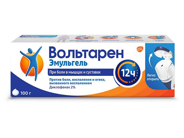 вольтарен эмульгель 2% 100г. гель д/наруж. прим.  7212